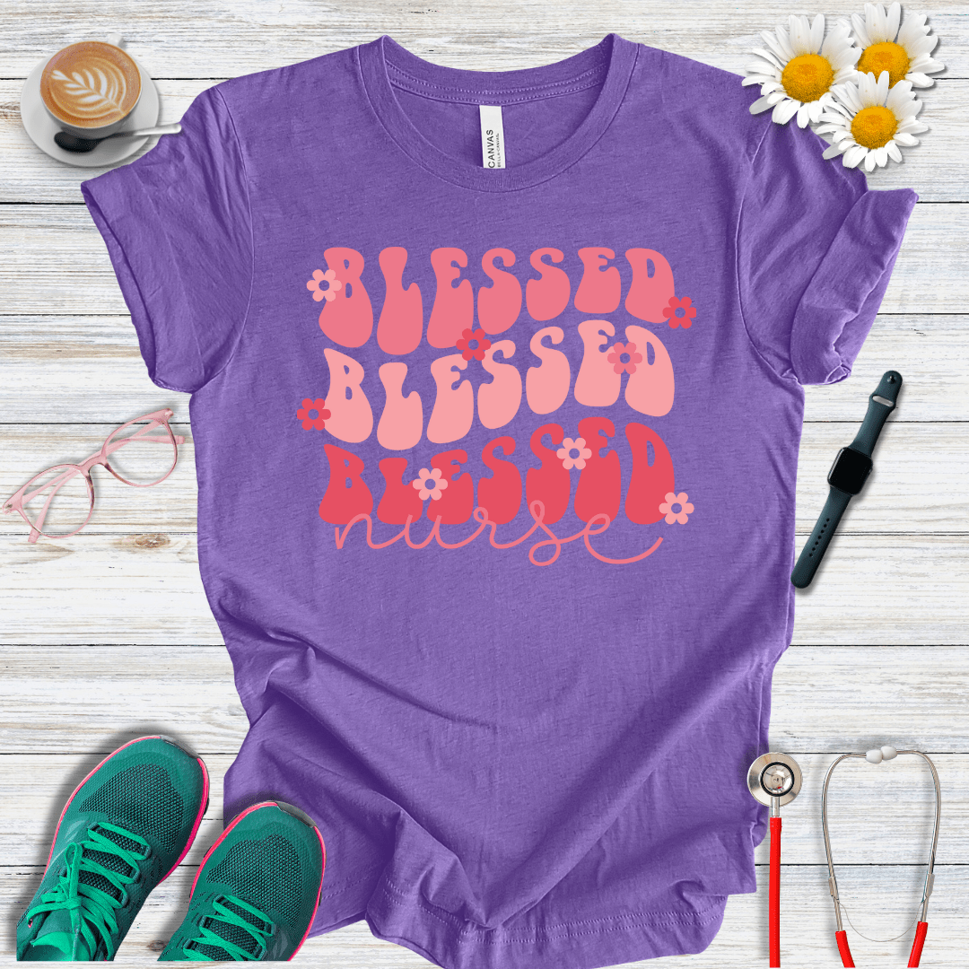 Blessed x3, Nurse T-Shirt