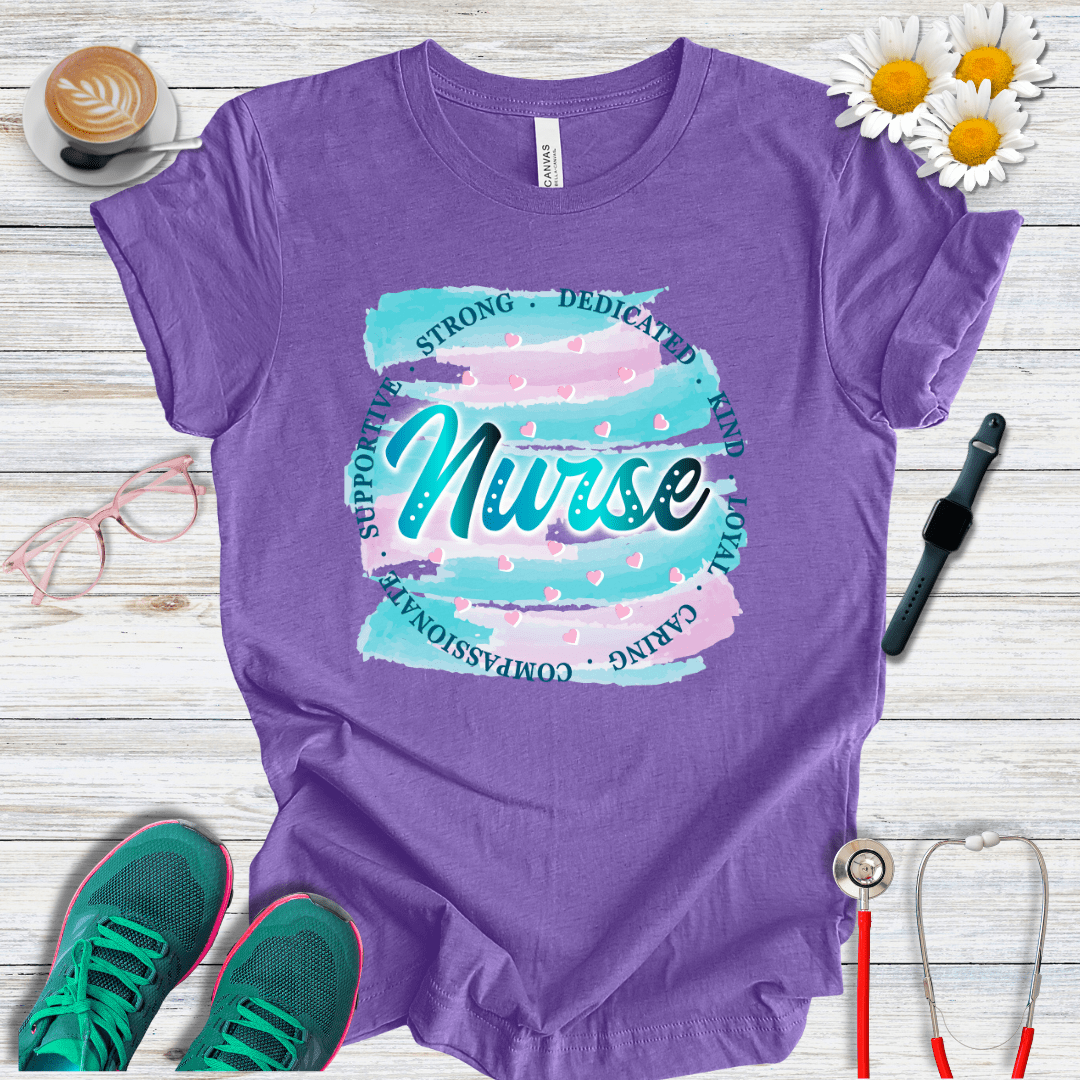 Nurse, Hearts and Words T-Shirt