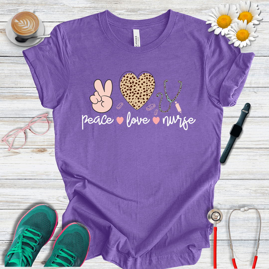 Peace, Love, Nurse T-Shirt