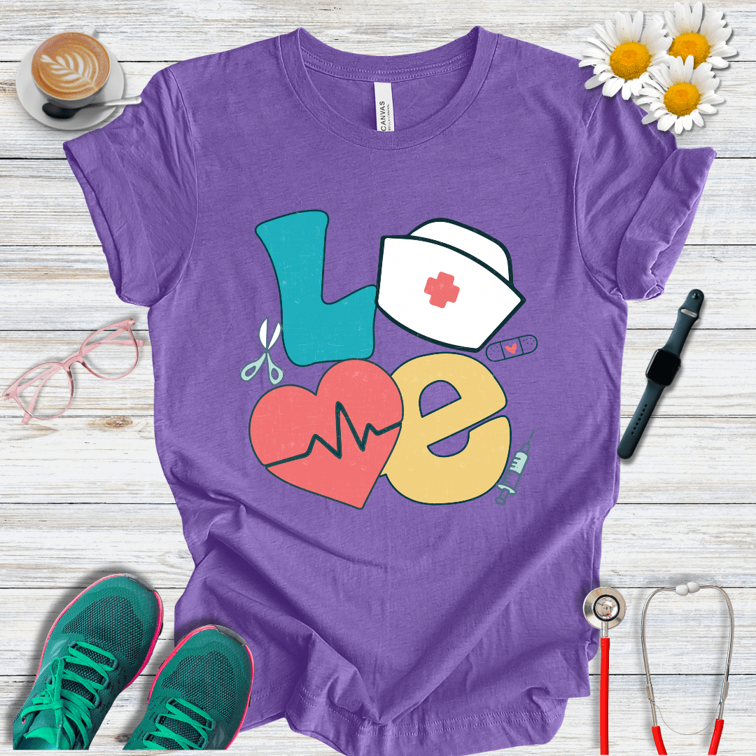 Love Nurse Icons T-Shirt