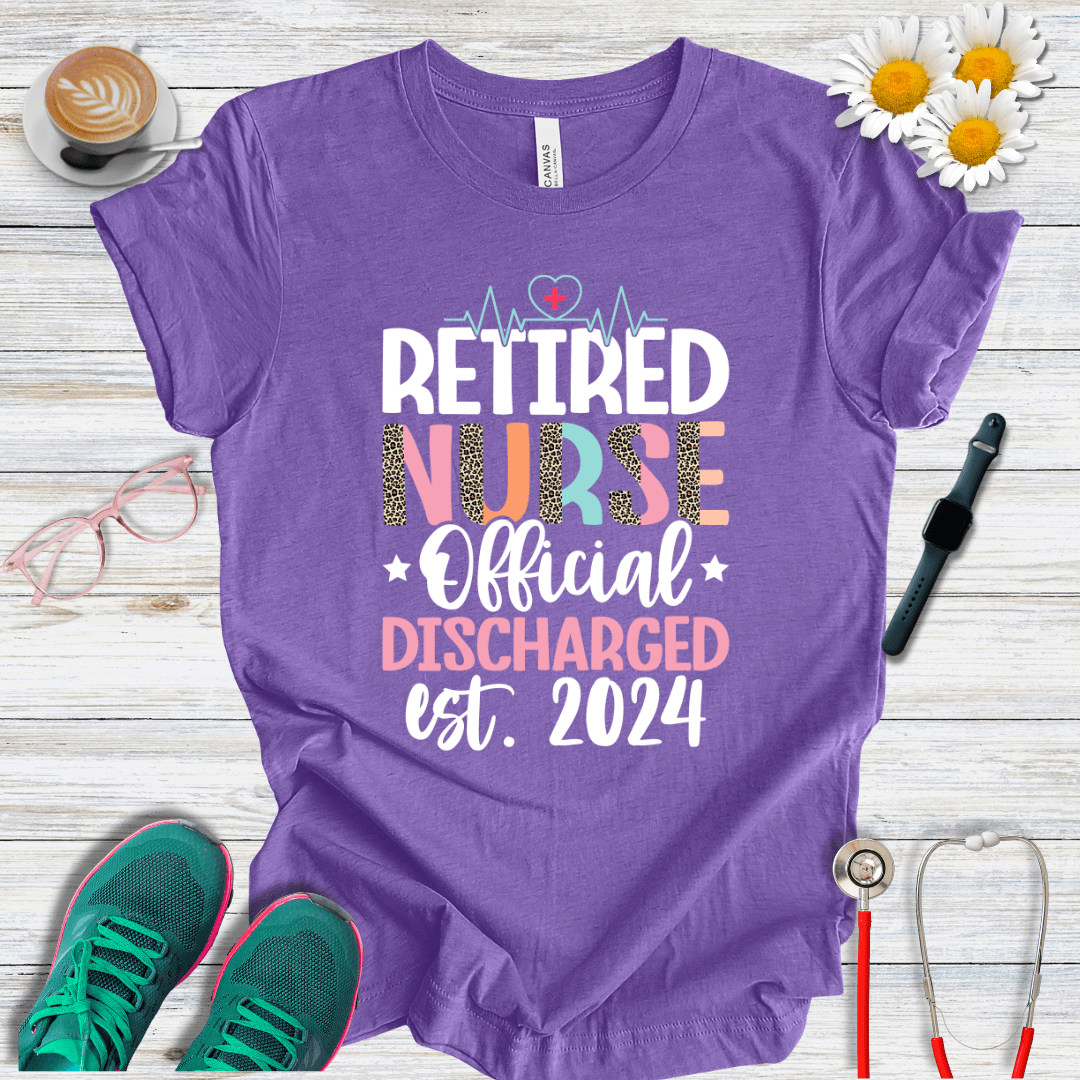 Retired Nurse Official Discharged Est. 2024 T-Shirt