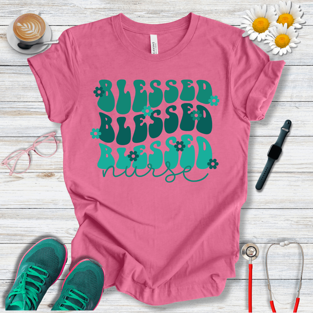 Blessed x3, Nurse T-Shirt