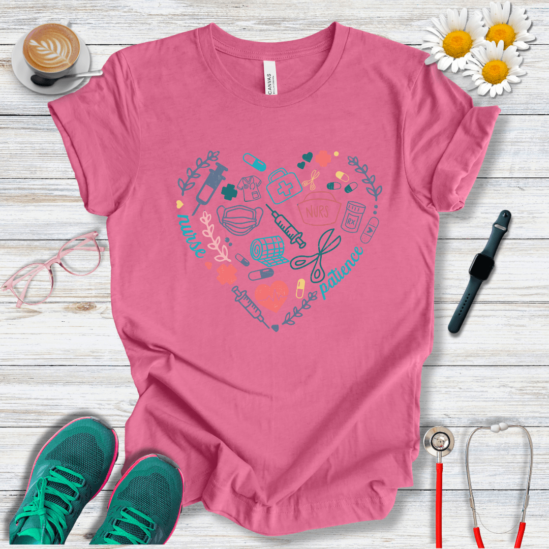 Heart With Nurse Icons T-Shirt