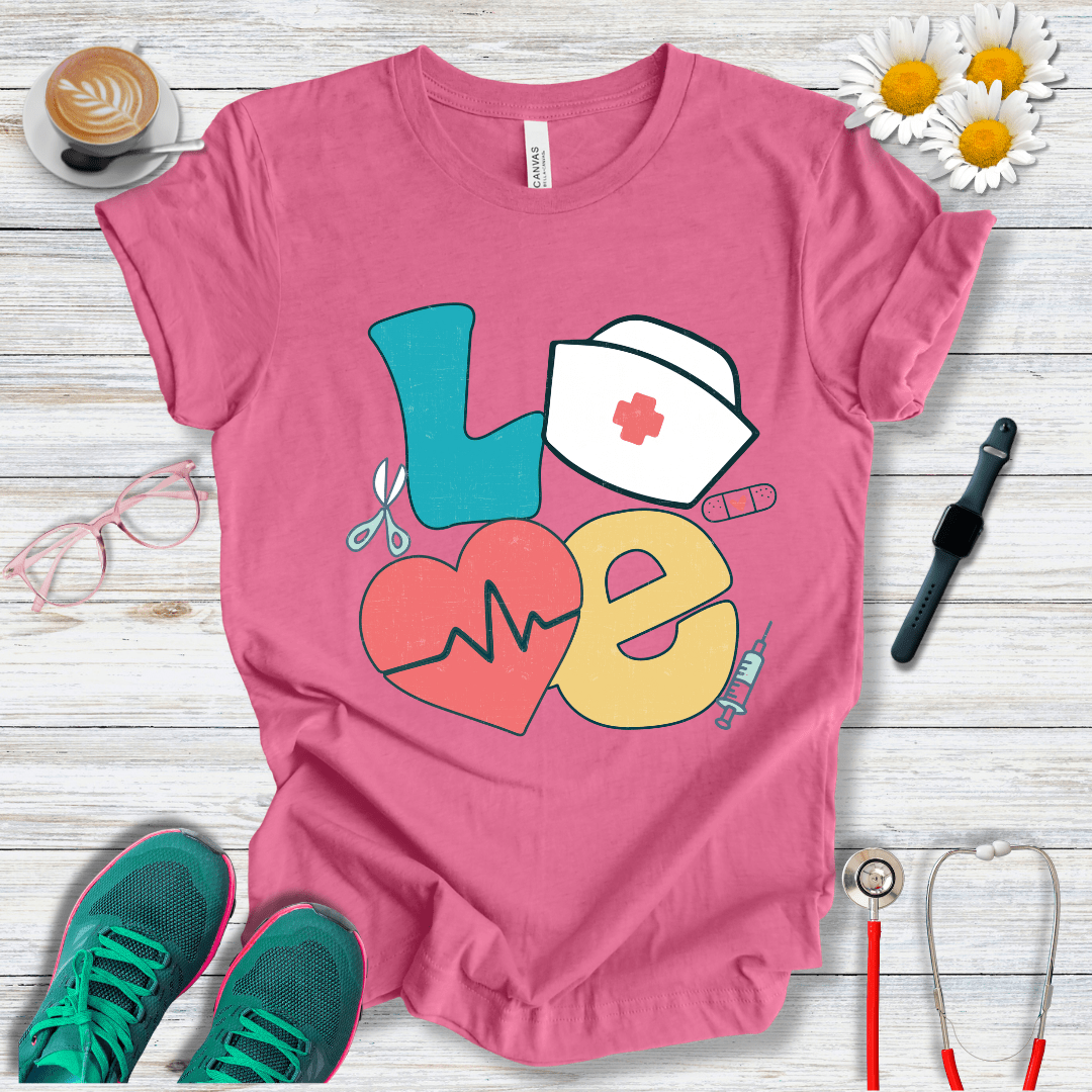 Love Nurse Icons T-Shirt