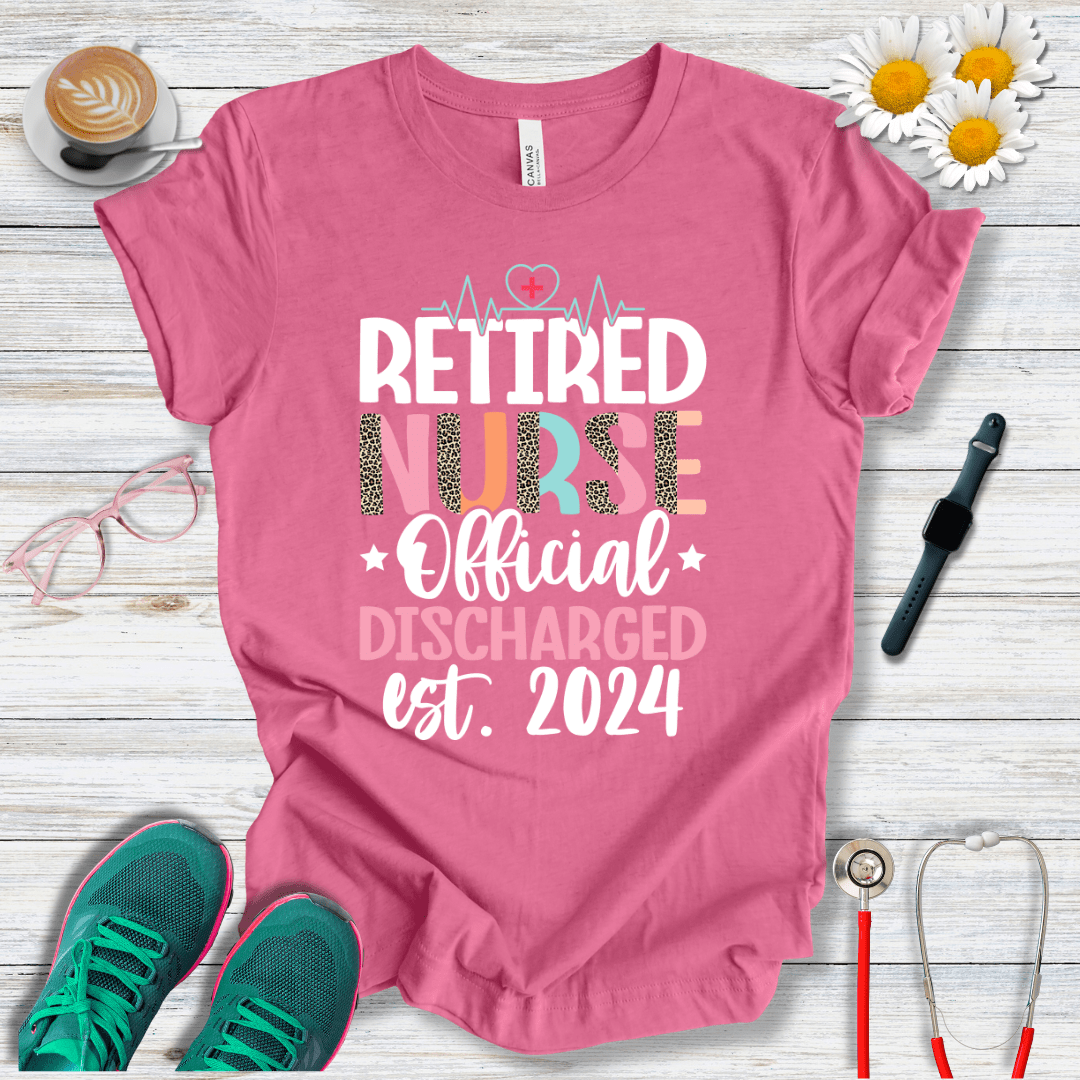 Retired Nurse Official Discharged Est. 2024 T-Shirt