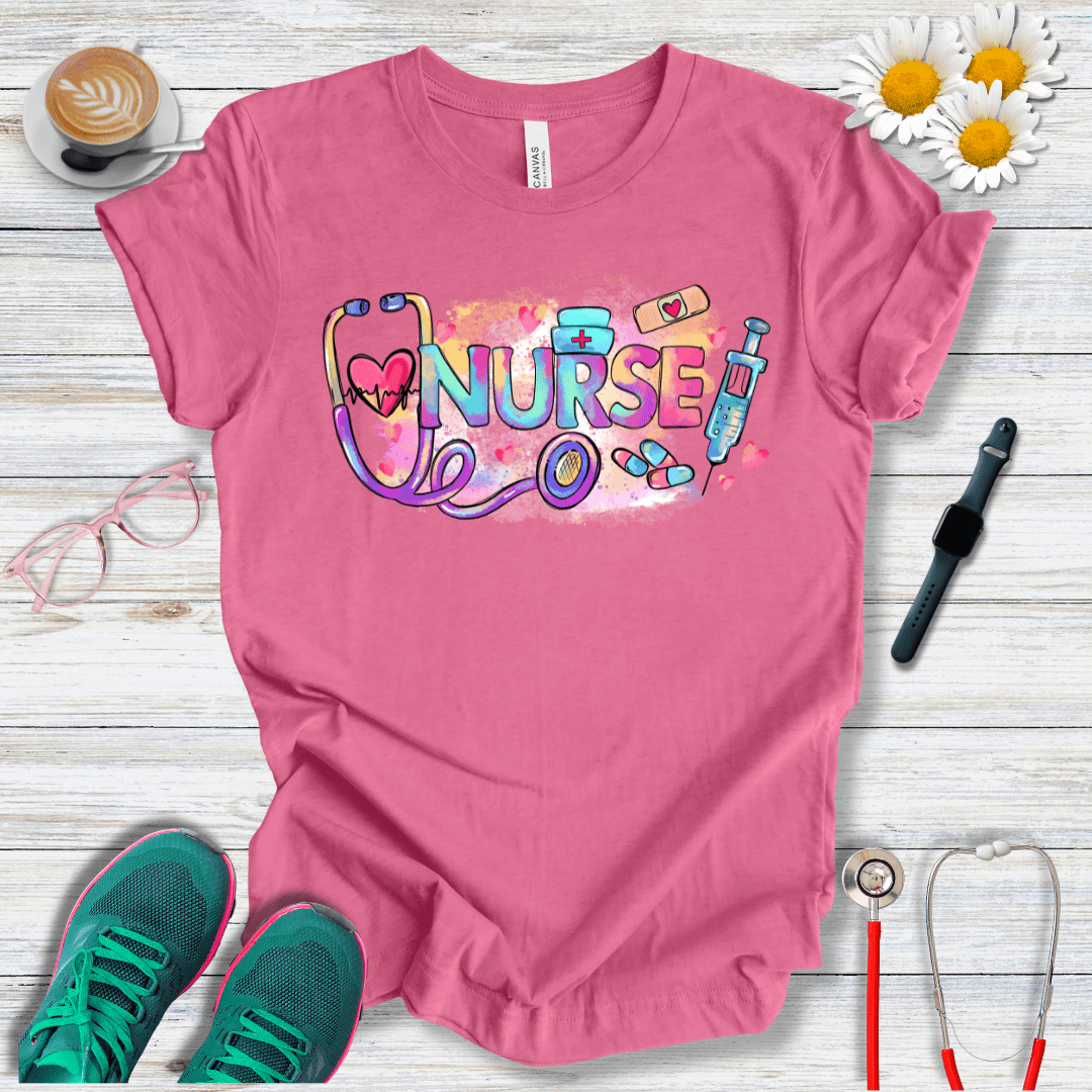 Nurse Retro Colors T-Shirt