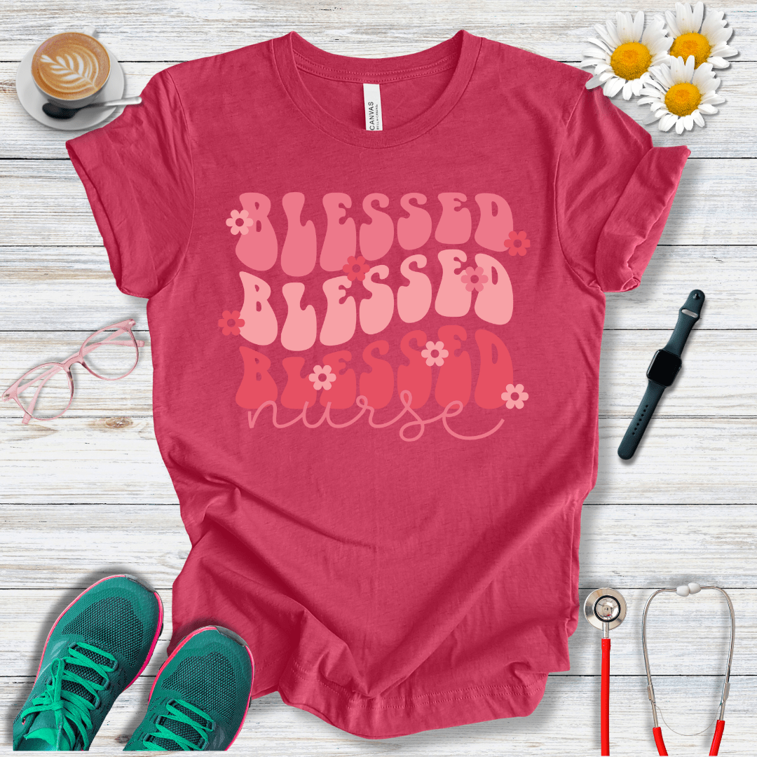 Blessed x3, Nurse T-Shirt