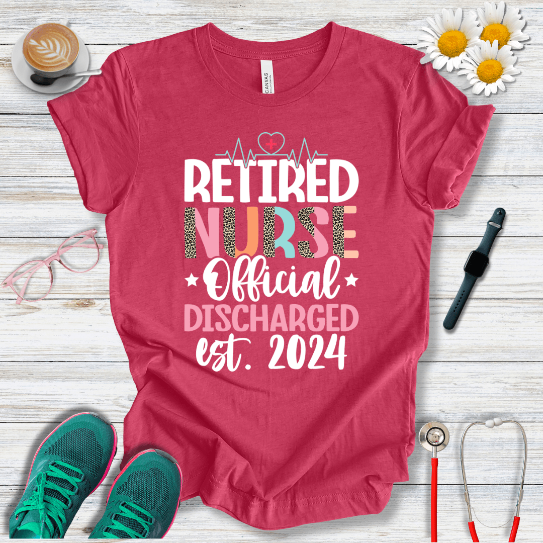 Retired Nurse Official Discharged Est. 2024 T-Shirt