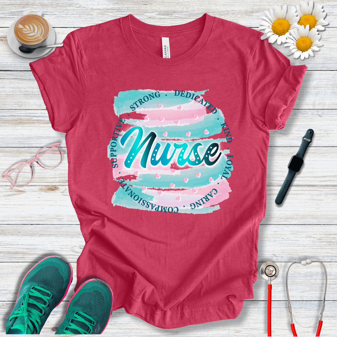Nurse, Hearts and Words T-Shirt