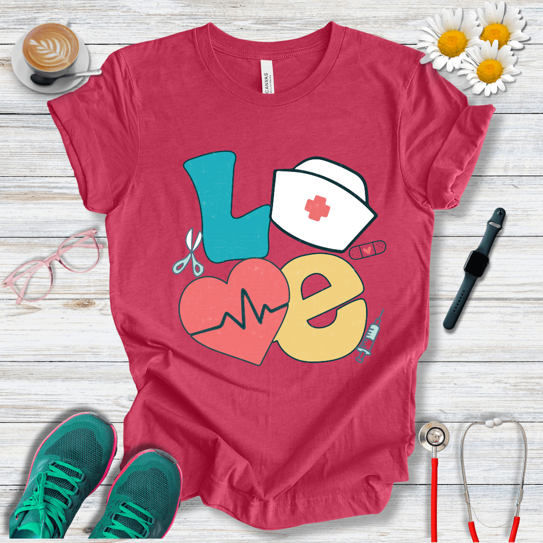 Love Nurse Icons T-Shirt