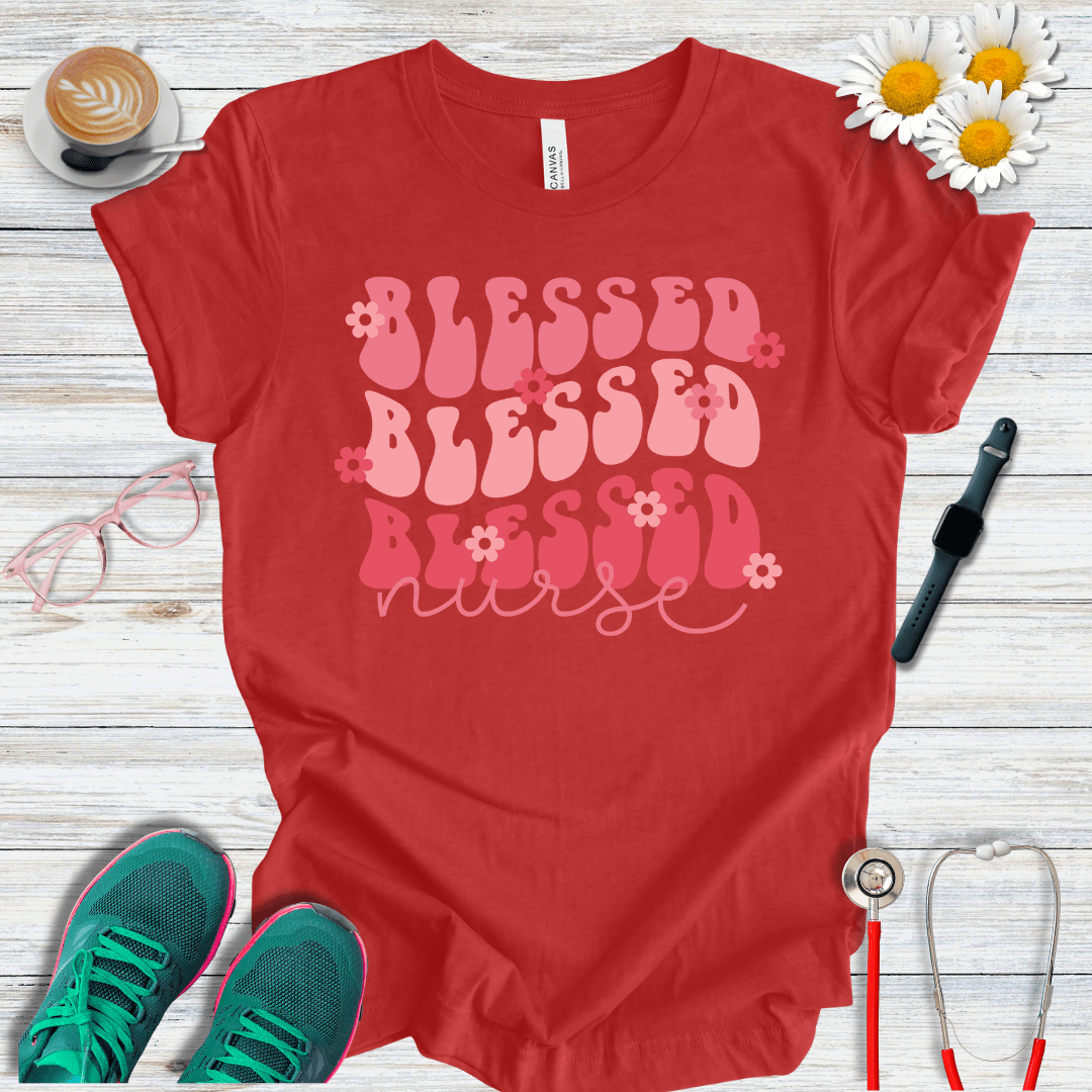 Blessed x3, Nurse T-Shirt