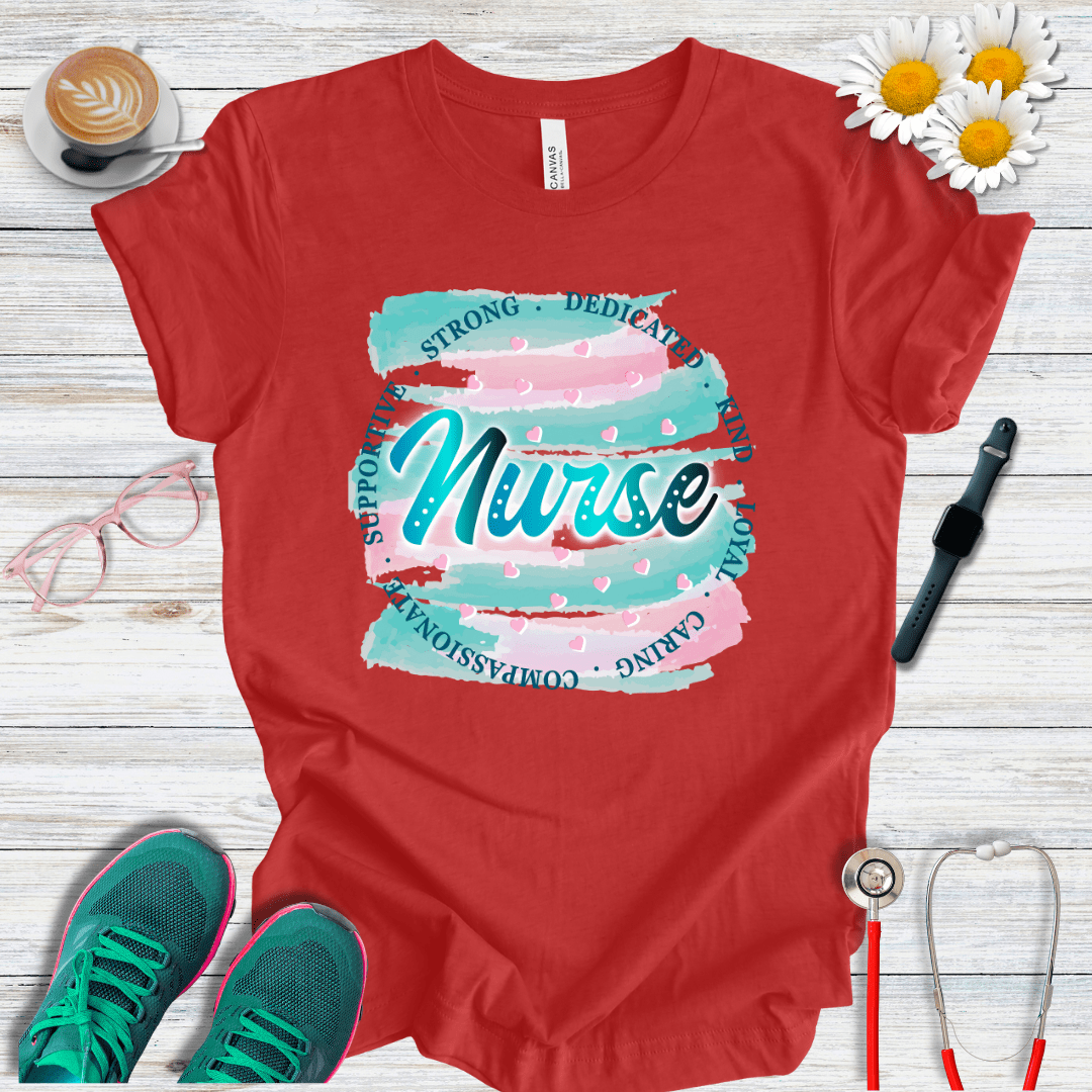 Nurse, Hearts and Words T-Shirt