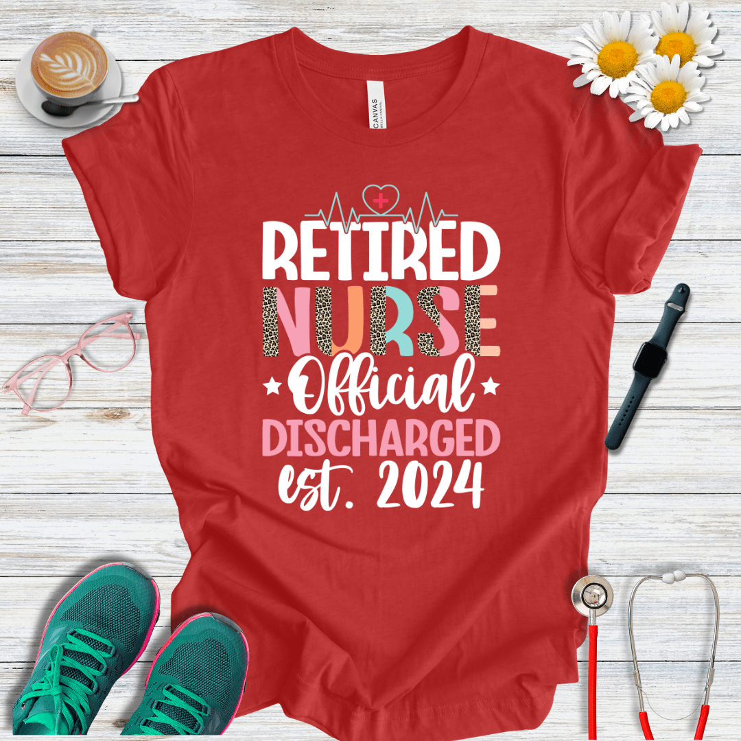 Retired Nurse Official Discharged Est. 2024 T-Shirt