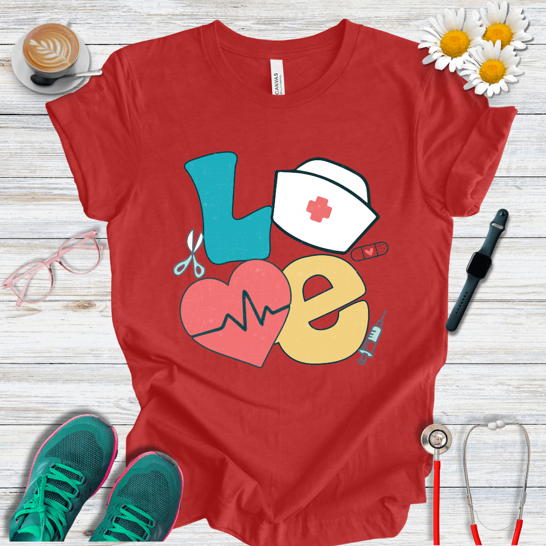 Love Nurse Icons T-Shirt