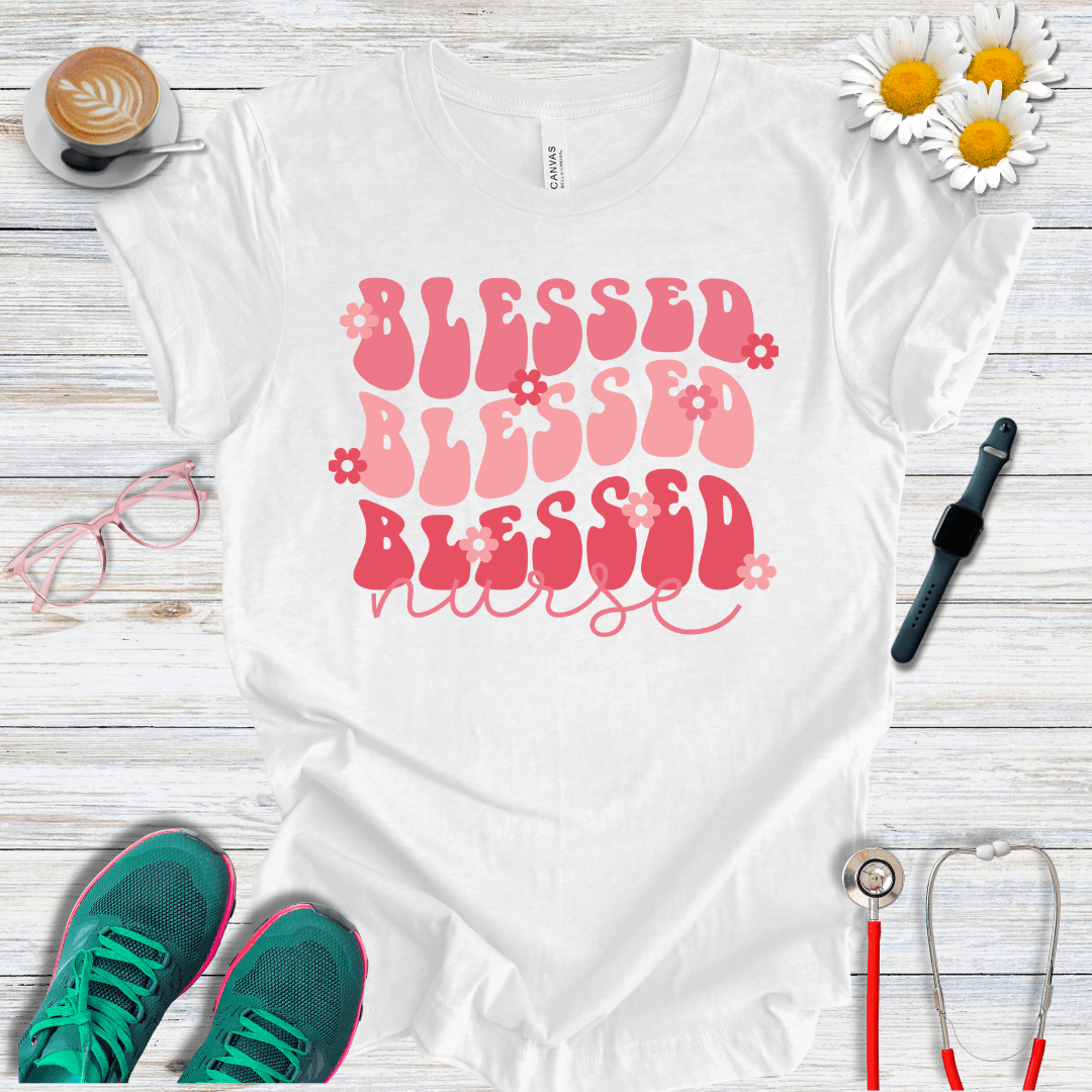 Blessed x3, Nurse T-Shirt