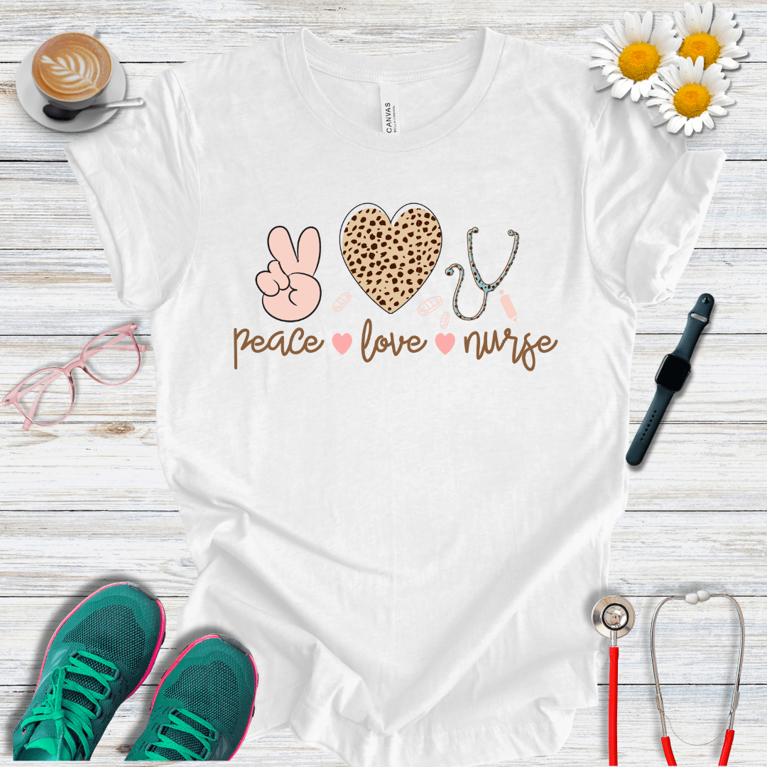 Peace, Love, Nurse T-Shirt