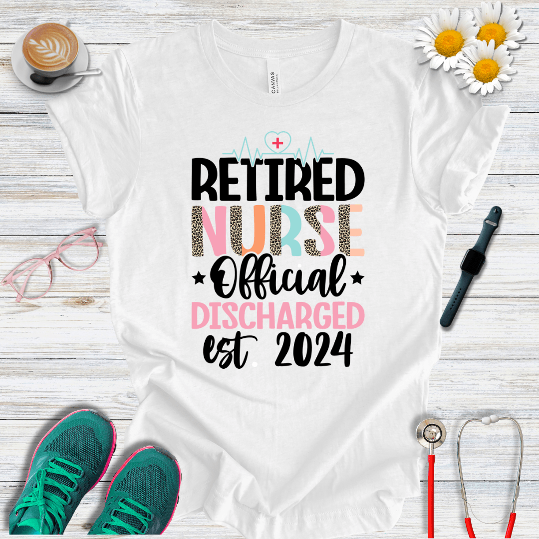 Retired Nurse Official Discharged Est. 2024 T-Shirt