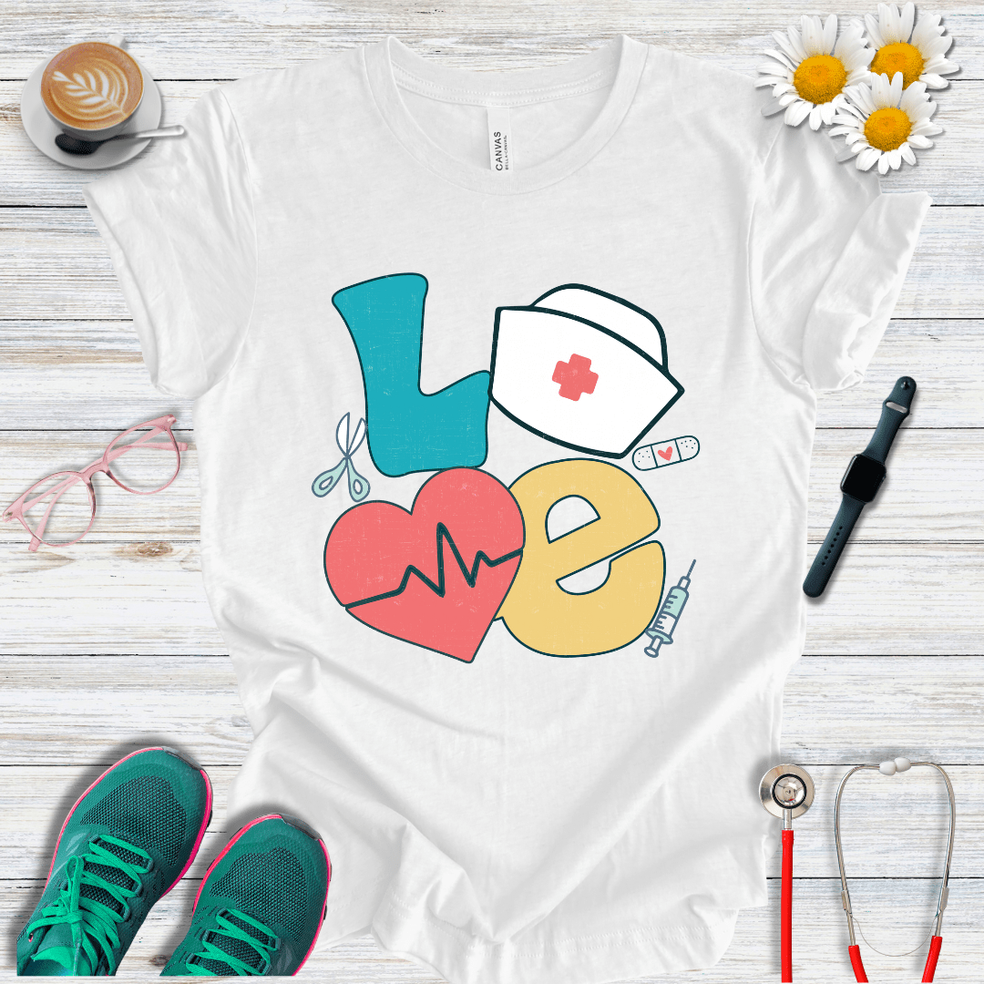 Love Nurse Icons T-Shirt