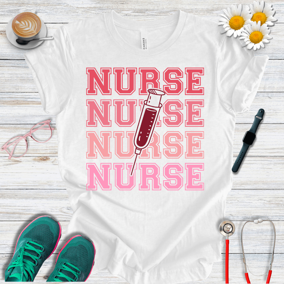 Nurse x4, College Style T-Shirt