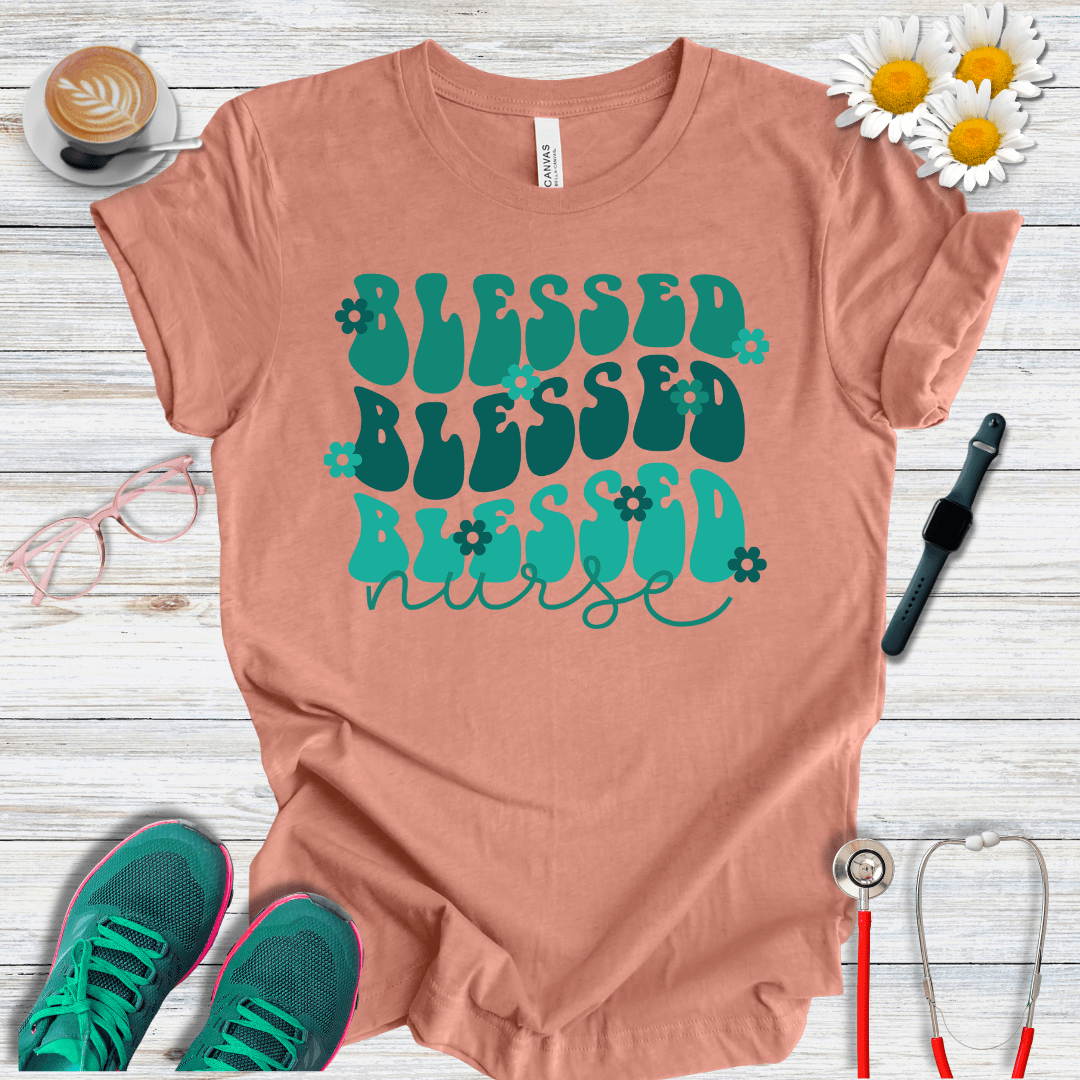 Blessed x3, Nurse T-Shirt