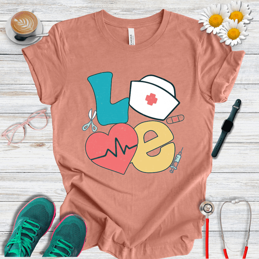 Love Nurse Icons T-Shirt