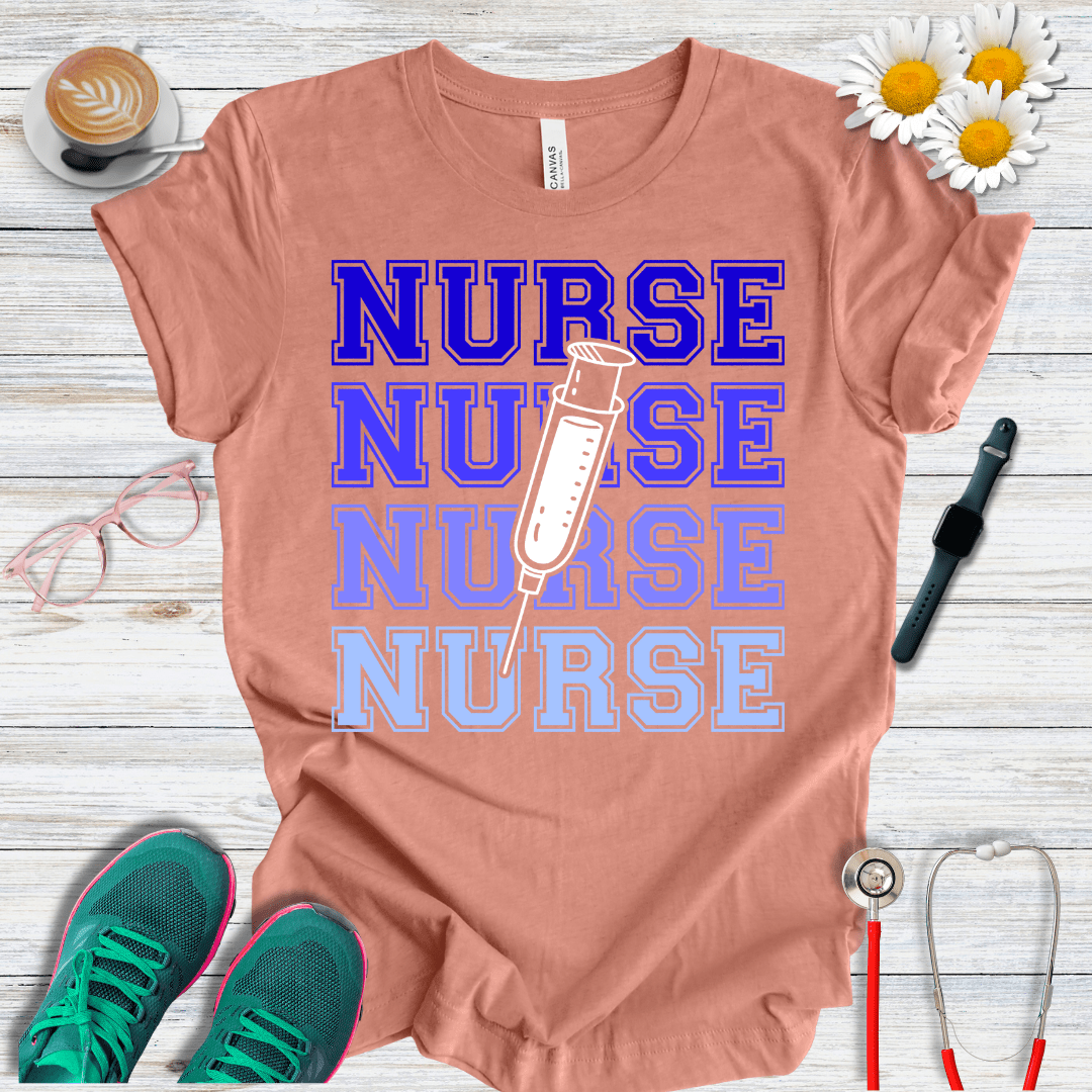 Nurse x4, College Style T-Shirt