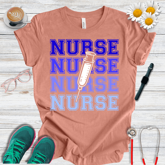 Nurse x4, College Style T-Shirt