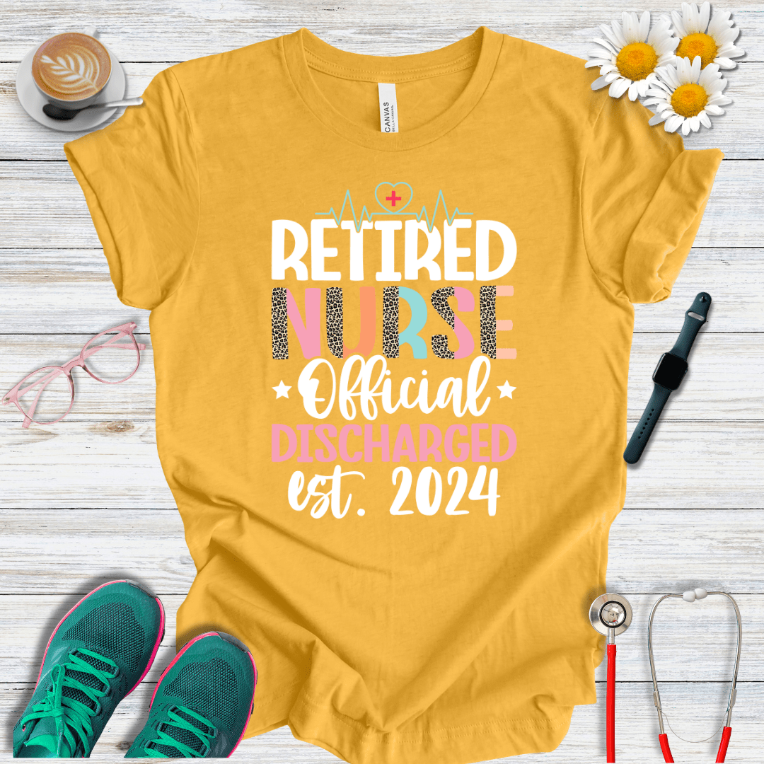 Retired Nurse Official Discharged Est. 2024 T-Shirt