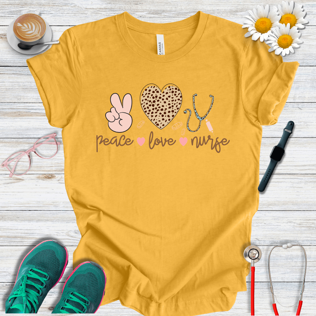 Peace, Love, Nurse T-Shirt