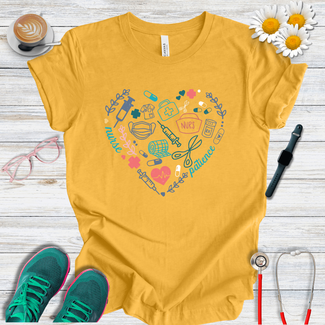 Heart With Nurse Icons T-Shirt