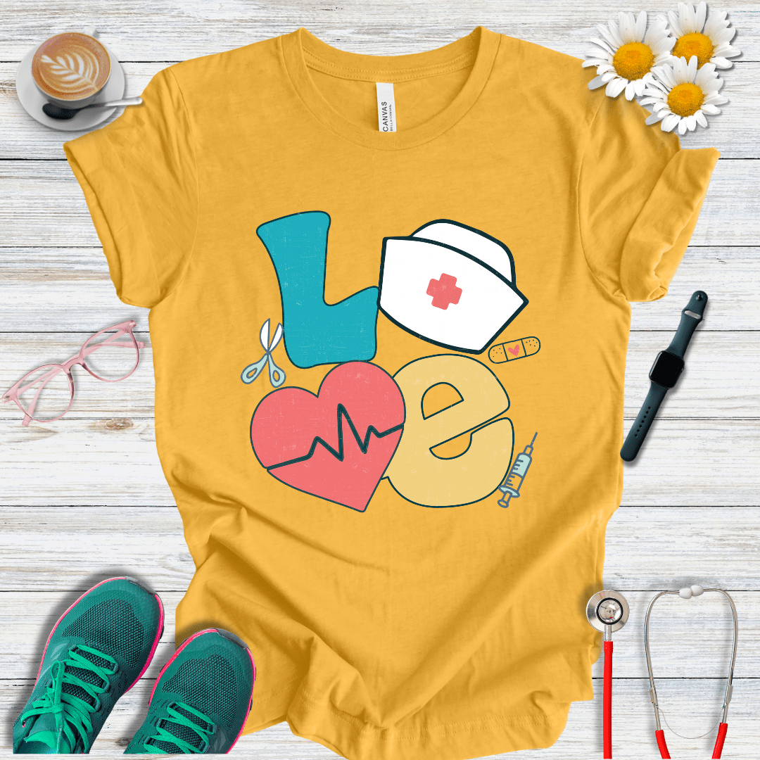 Love Nurse Icons T-Shirt
