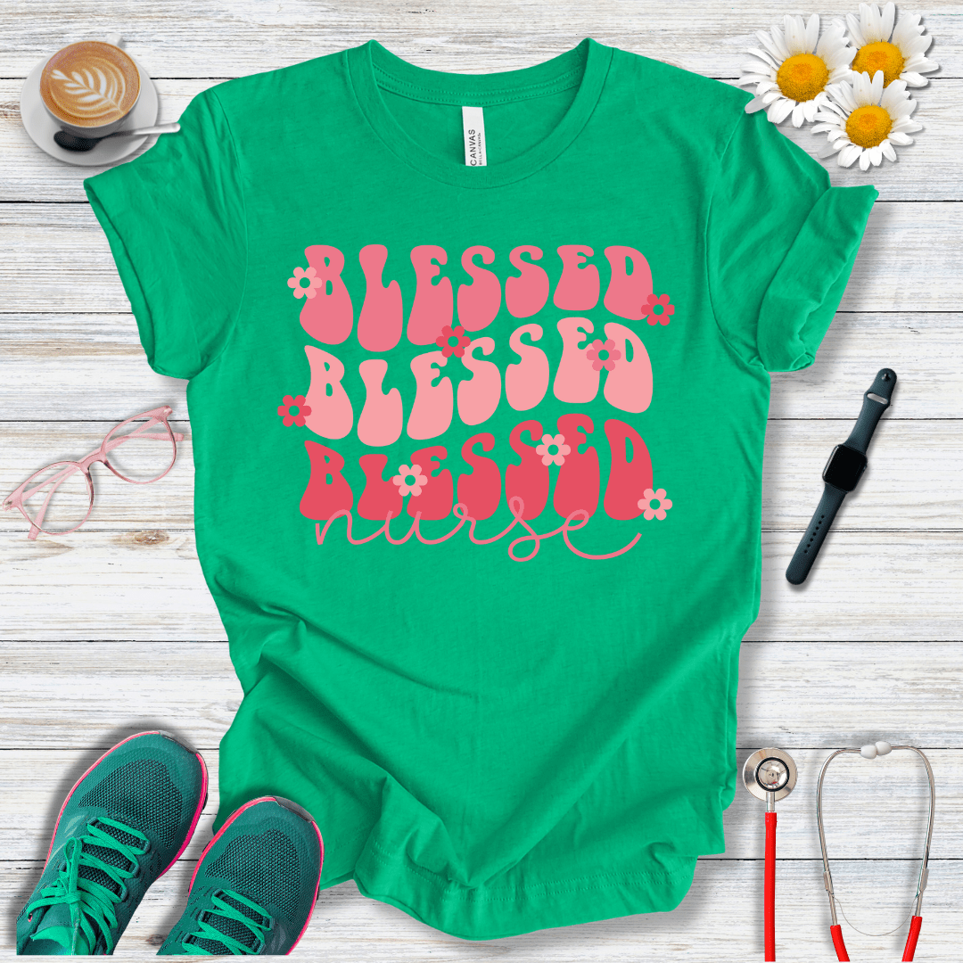 Blessed x3, Nurse T-Shirt