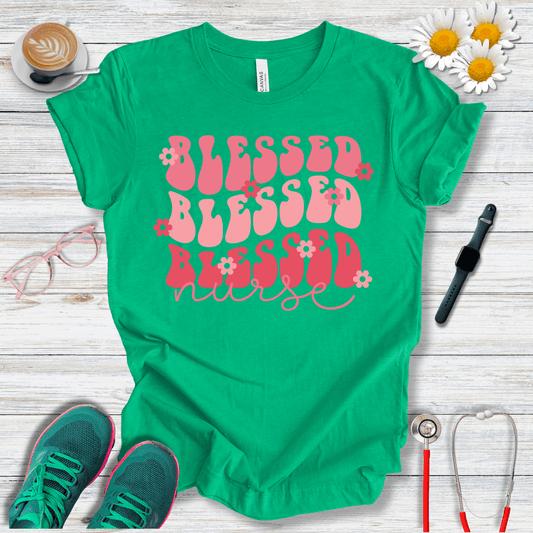 Blessed x3, Nurse T-Shirt