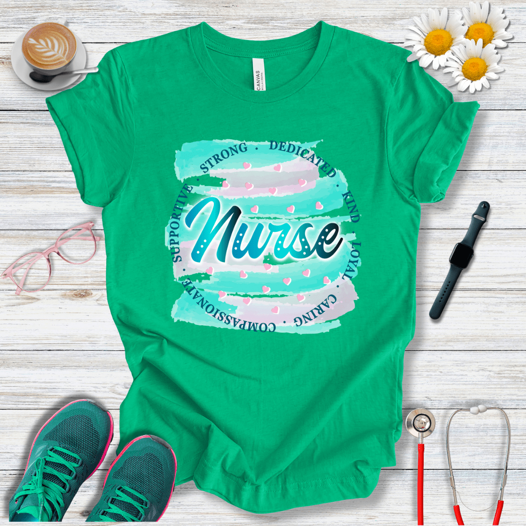 Nurse, Hearts and Words T-Shirt