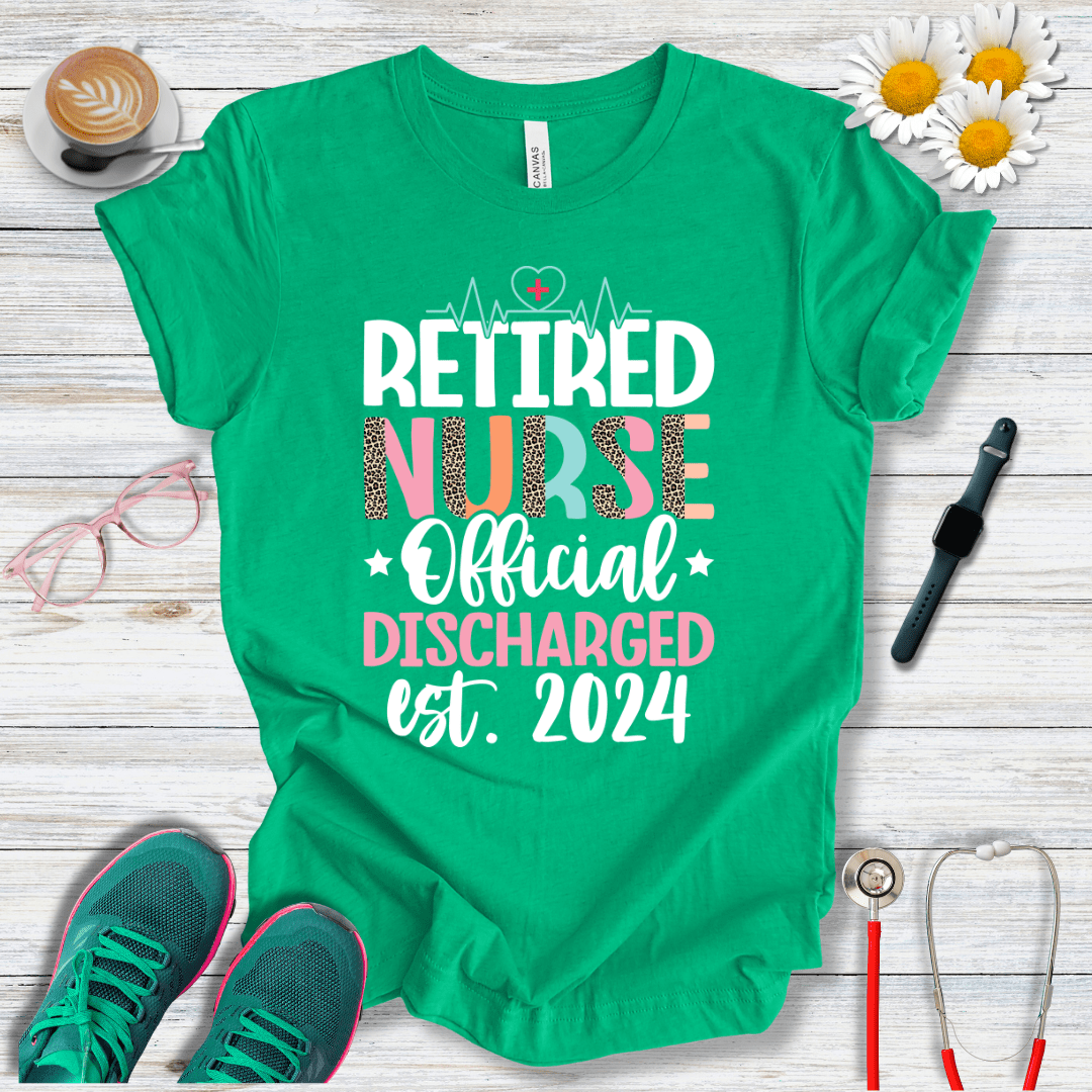 Retired Nurse Official Discharged Est. 2024 T-Shirt