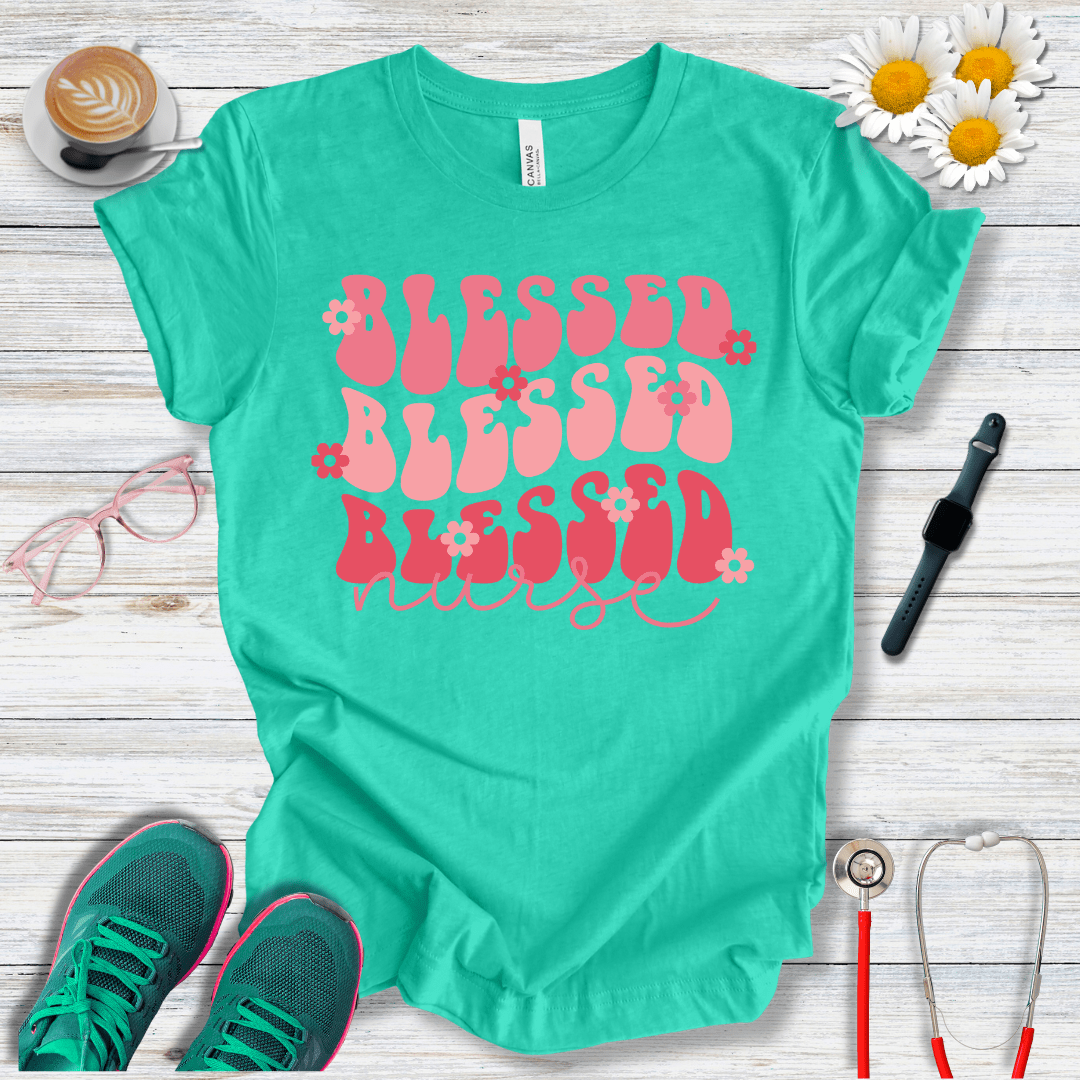 Blessed x3, Nurse T-Shirt