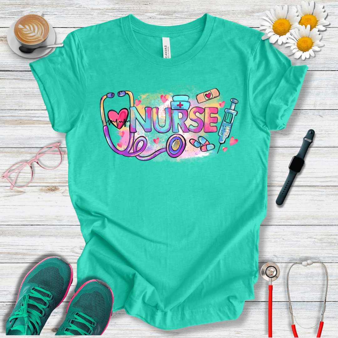 Nurse Retro Colors T-Shirt