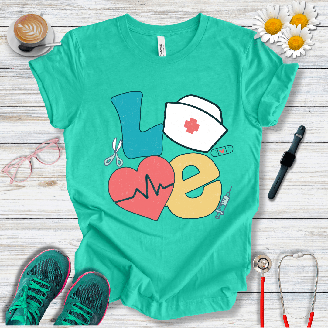 Love Nurse Icons T-Shirt