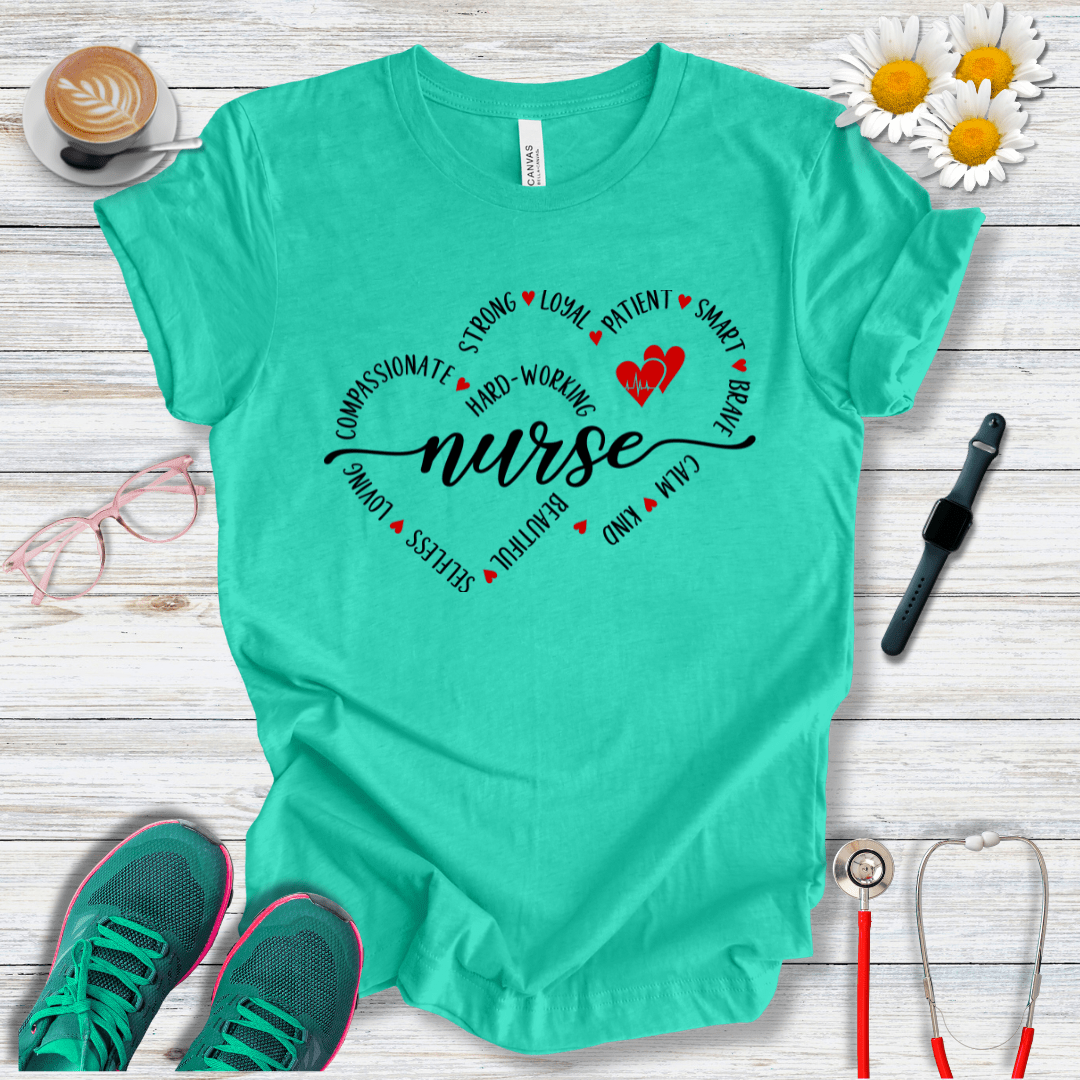 Nurse + 2 Hearts T-Shirt