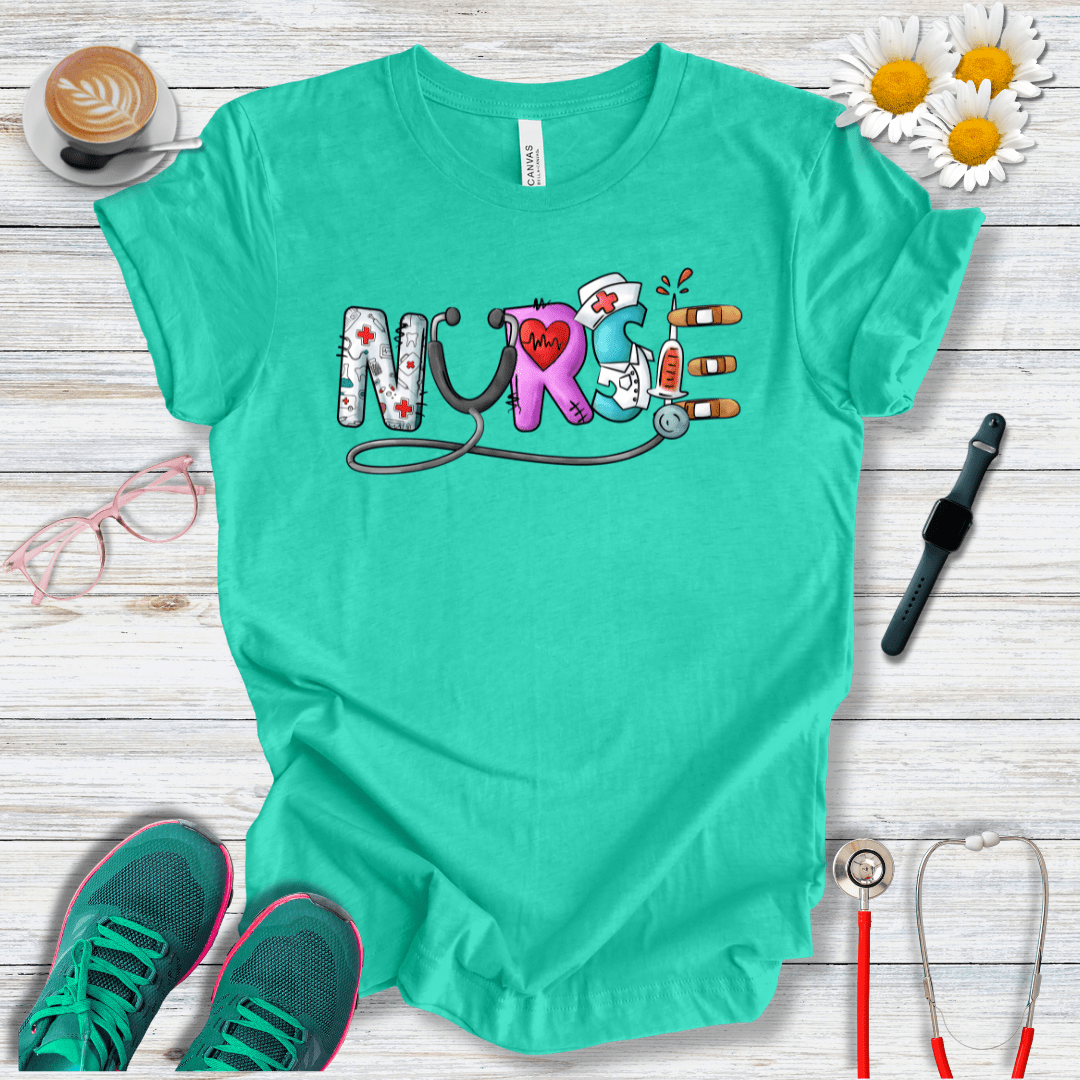 Nurse Cartoon Style T-Shirt