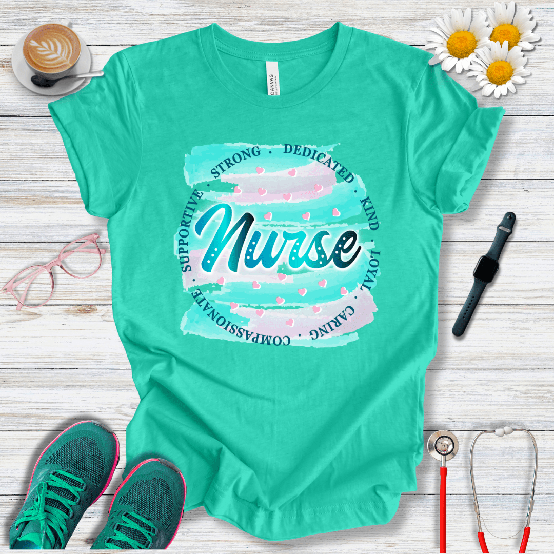 Nurse, Hearts and Words T-Shirt