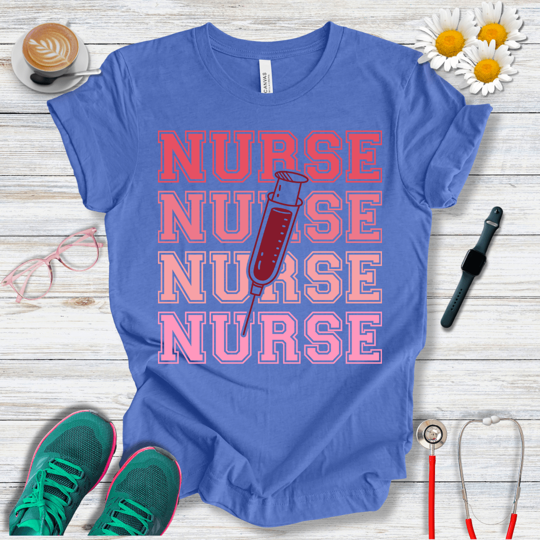 Nurse x4, College Style T-Shirt