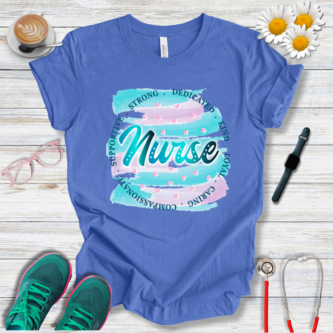 Nurse, Hearts and Words T-Shirt