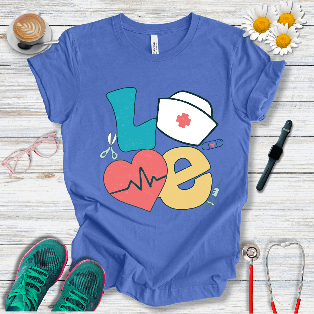 Love Nurse Icons T-Shirt