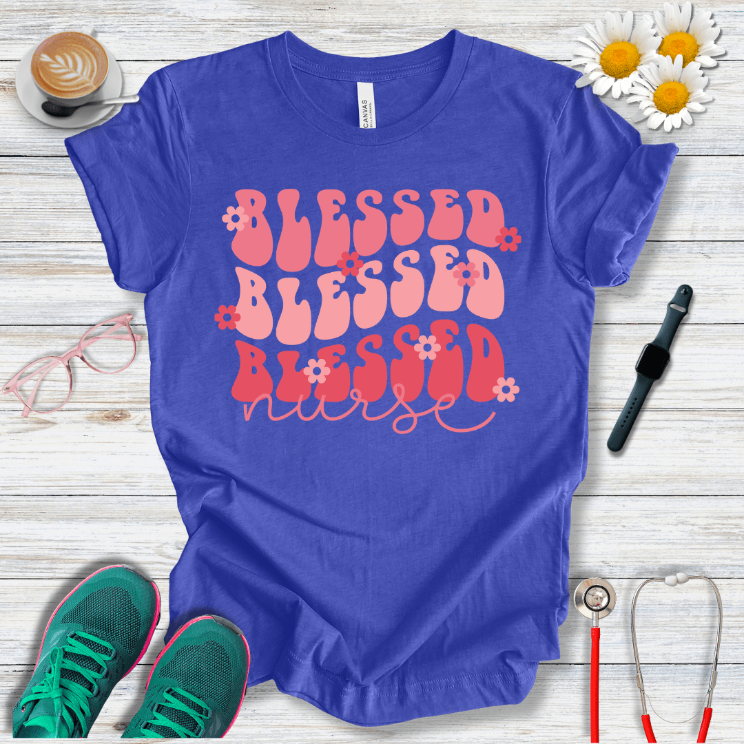 Blessed x3, Nurse T-Shirt