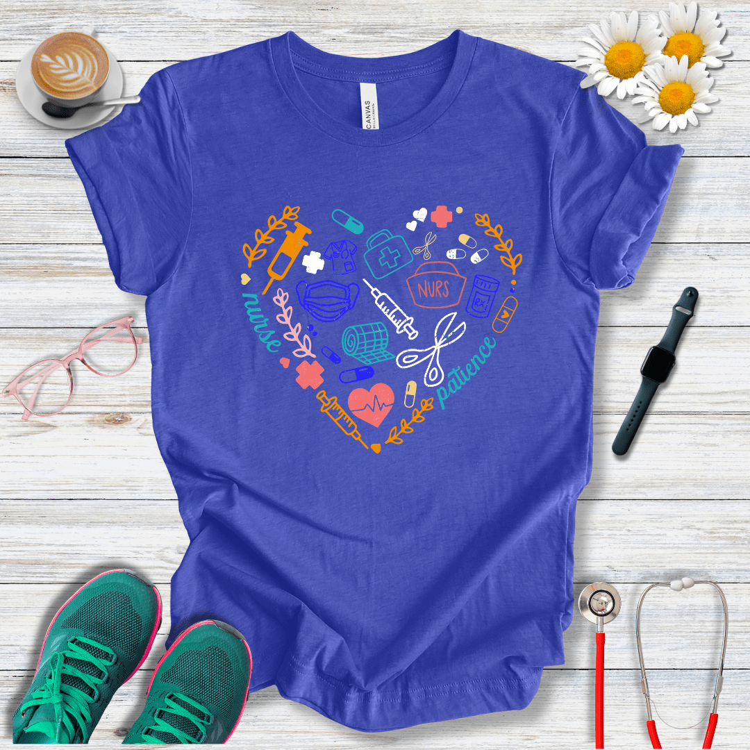 Heart With Nurse Icons T-Shirt