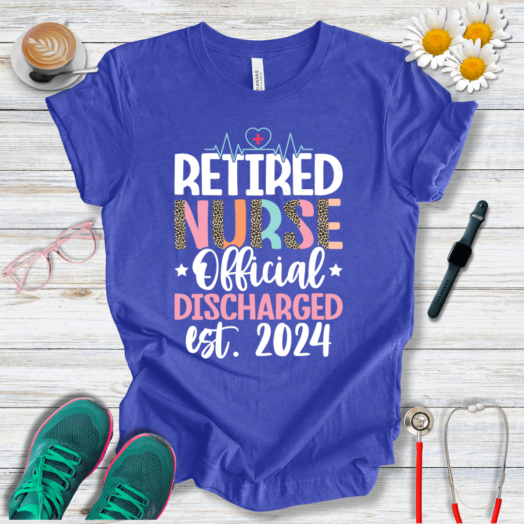 Retired Nurse Official Discharged Est. 2024 T-Shirt