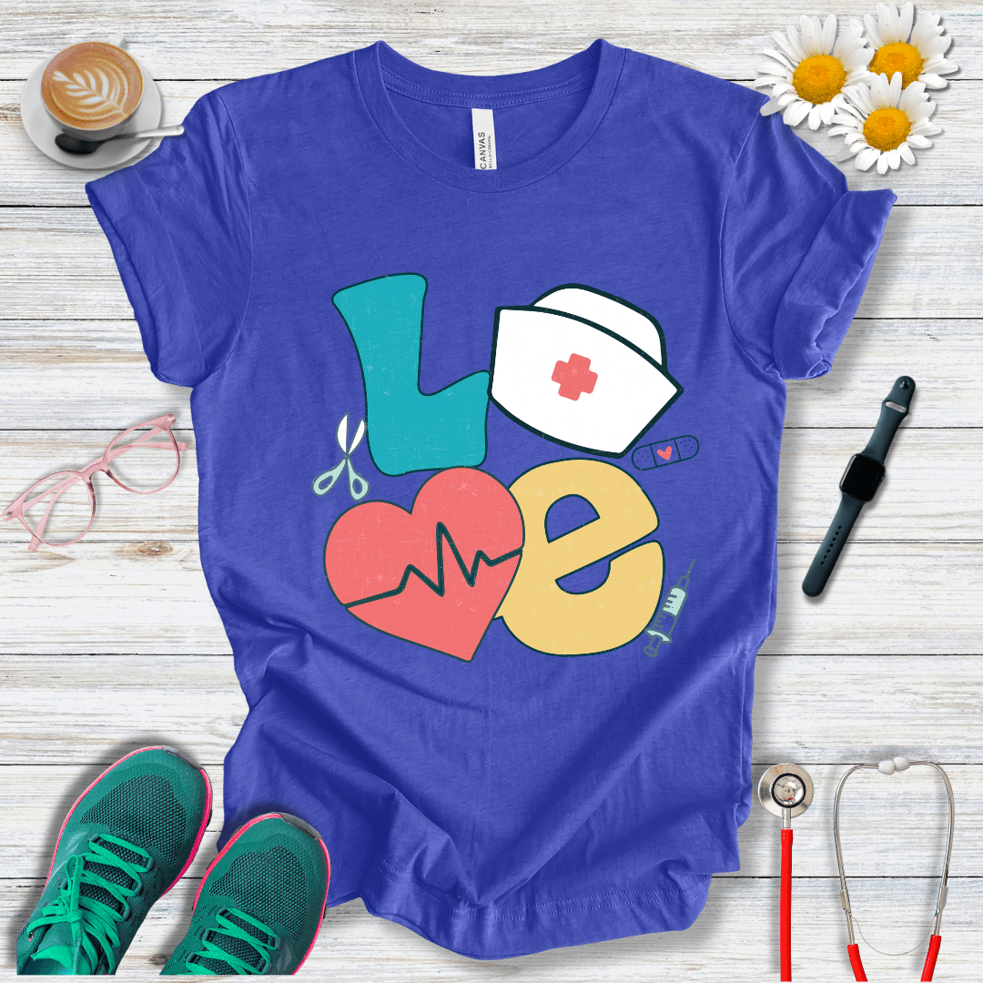 Love Nurse Icons T-Shirt