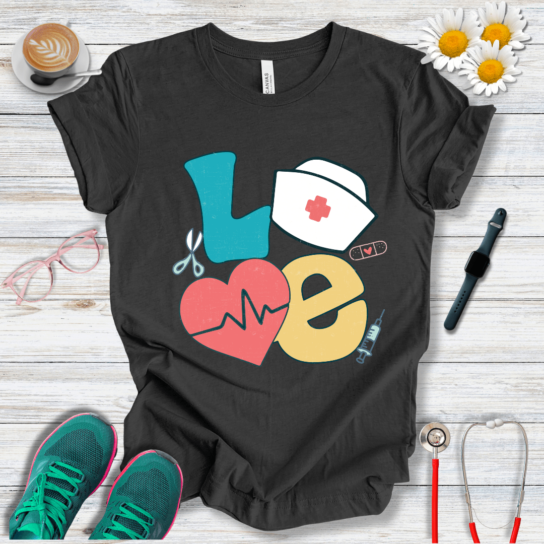 Love Nurse Icons T-Shirt