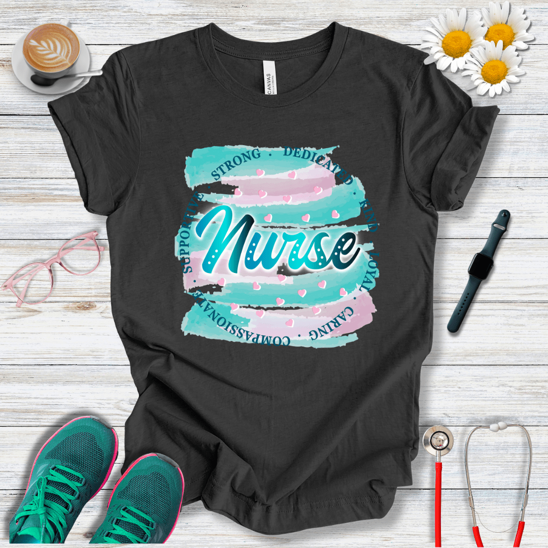Nurse, Hearts and Words T-Shirt